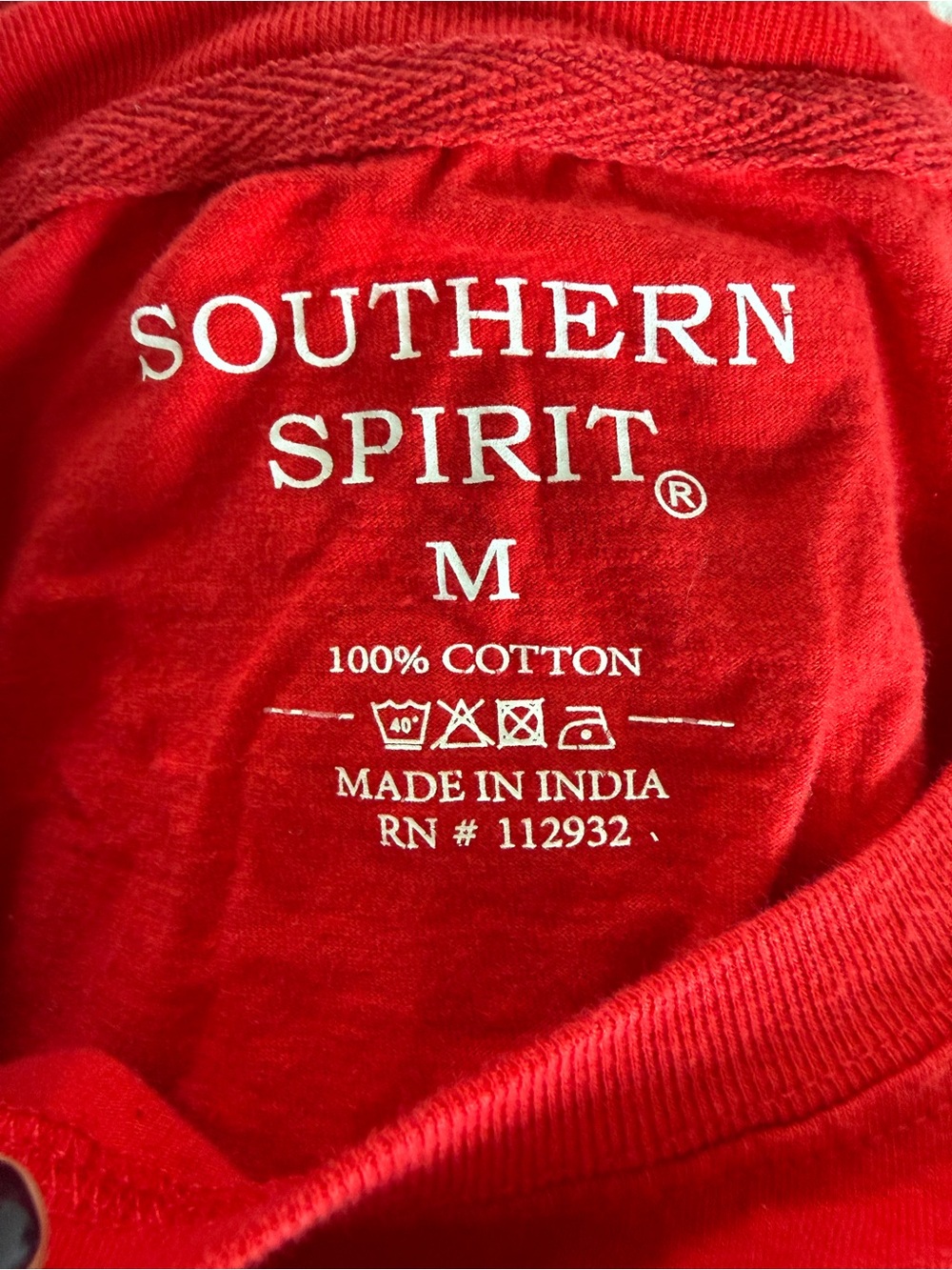 Southern Spirit Red Cropped Long-Sleeve Top - Picture 3 of 3